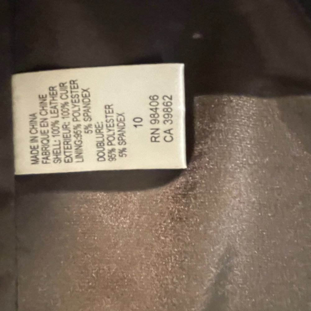 Theory Leather Blazer Size 10 - Picture 4 of 5